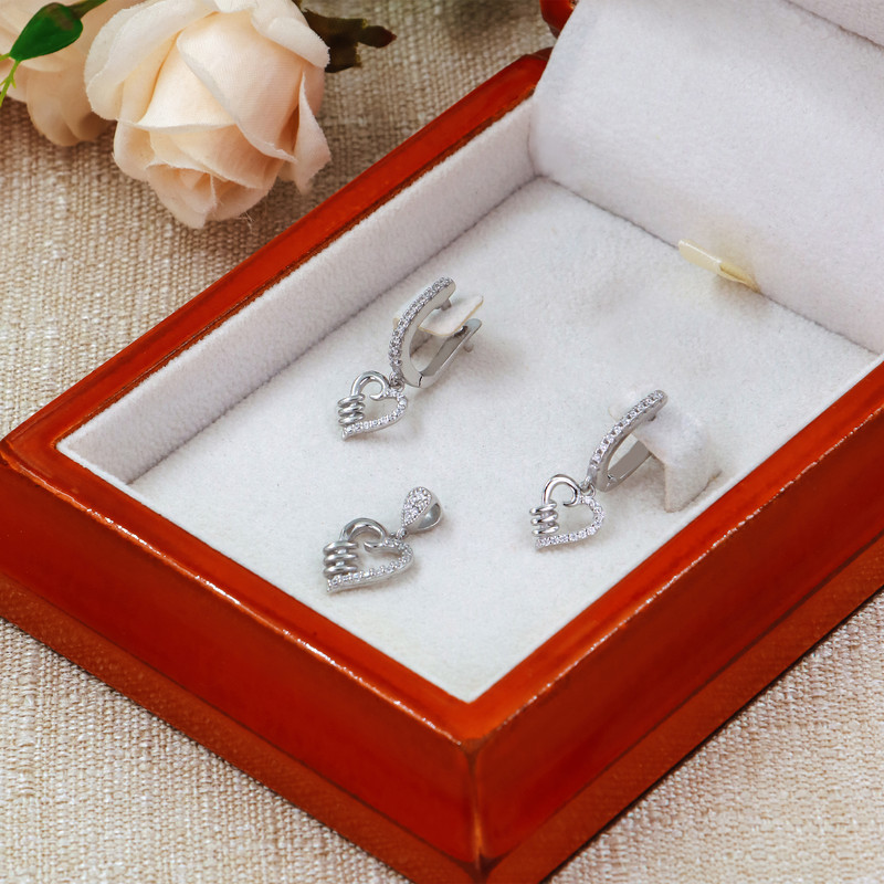 نیم ست نقره زنانه جی تی ای مدل جی نایس