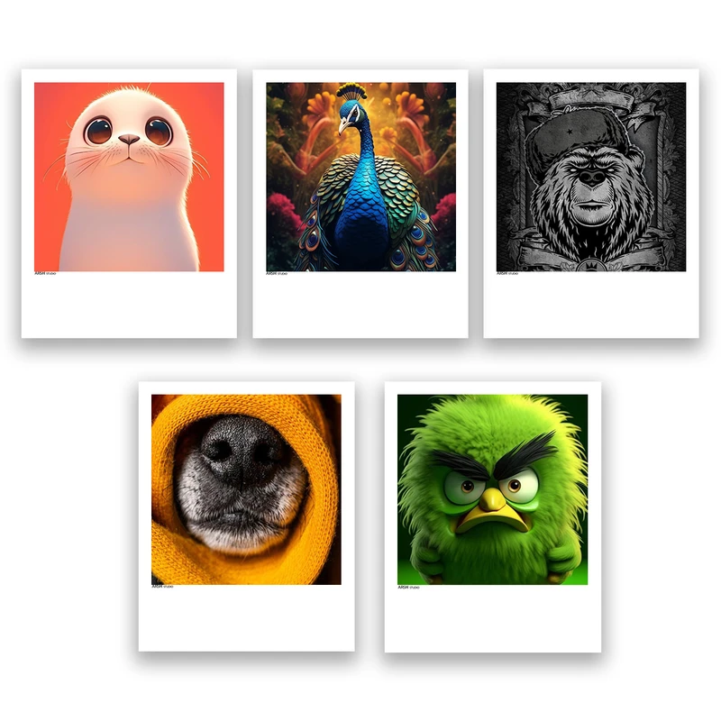 آویز تزیینی عرش مدل فانتزی حیوانات کد Asa717 مجموعه پنج عددی