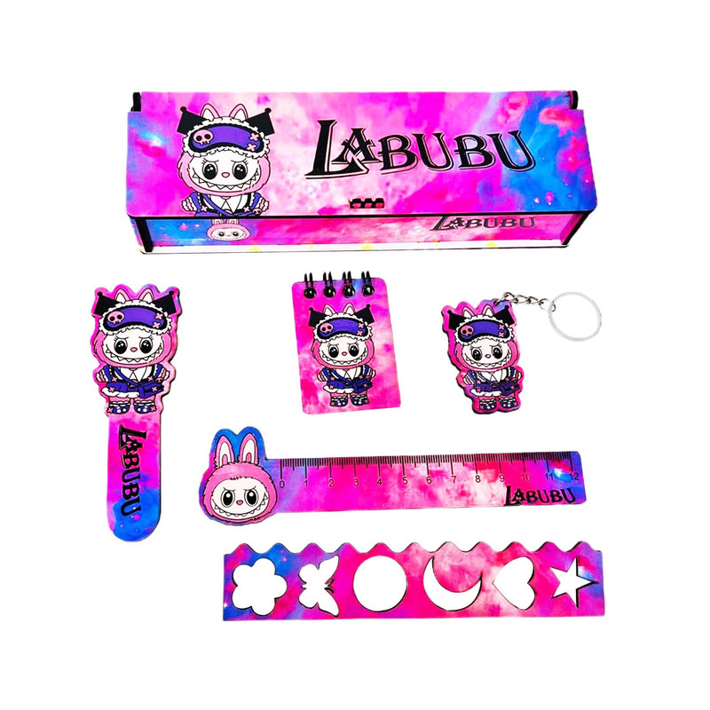 بسته لوازم تحریر مدل لبوبو عروسکی بسته 6 عددی