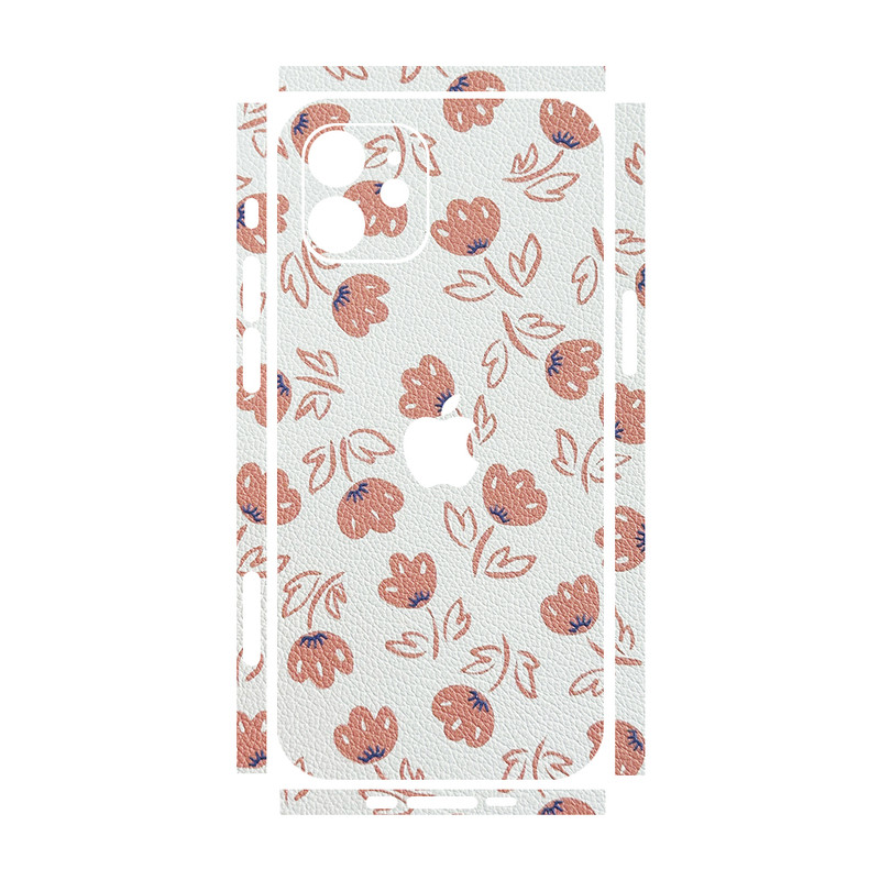 برچسب پوششی ریمکس مدل Leth طرح گل مناسب برای گوشی موبایل اپل iPhone 12