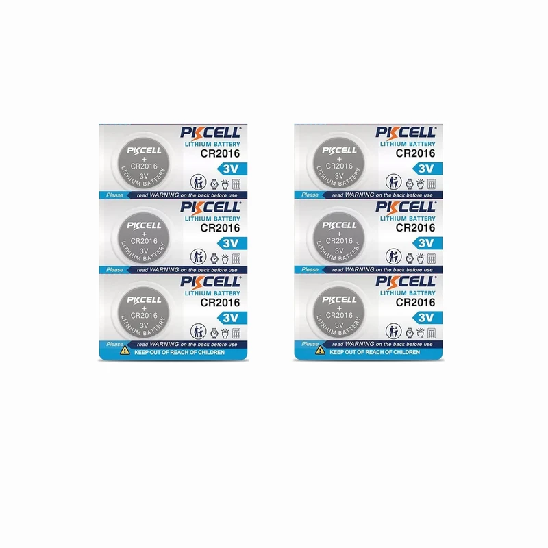 باتری سکه ای پی‌کی سل مدل  CR 2016 بسته 6 عددی