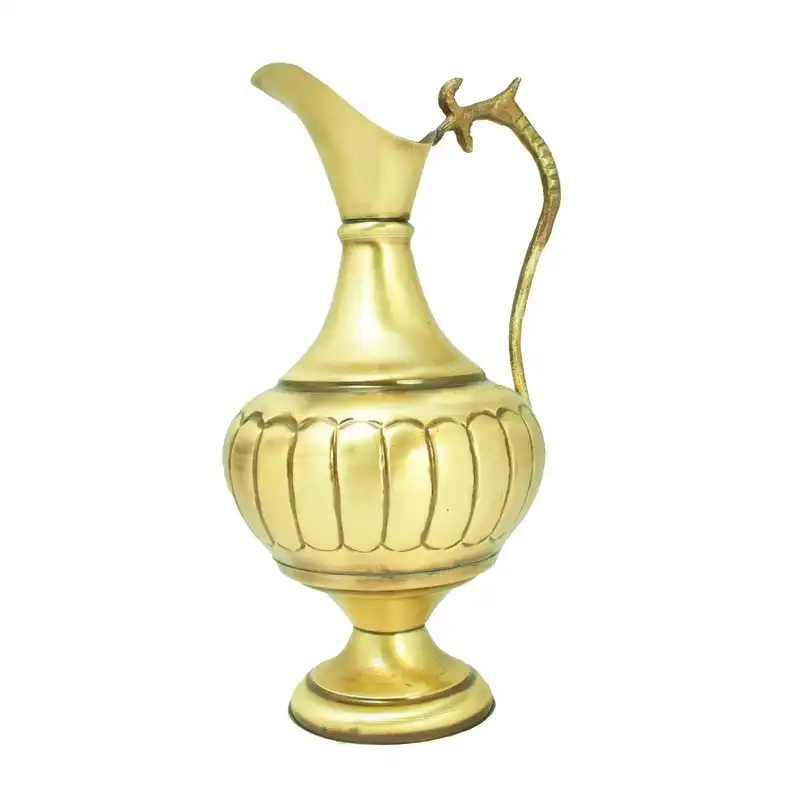 سرویس سماور ذغالی 16 پارچه برنجی مدل عدسی آتشی طرح عتیق