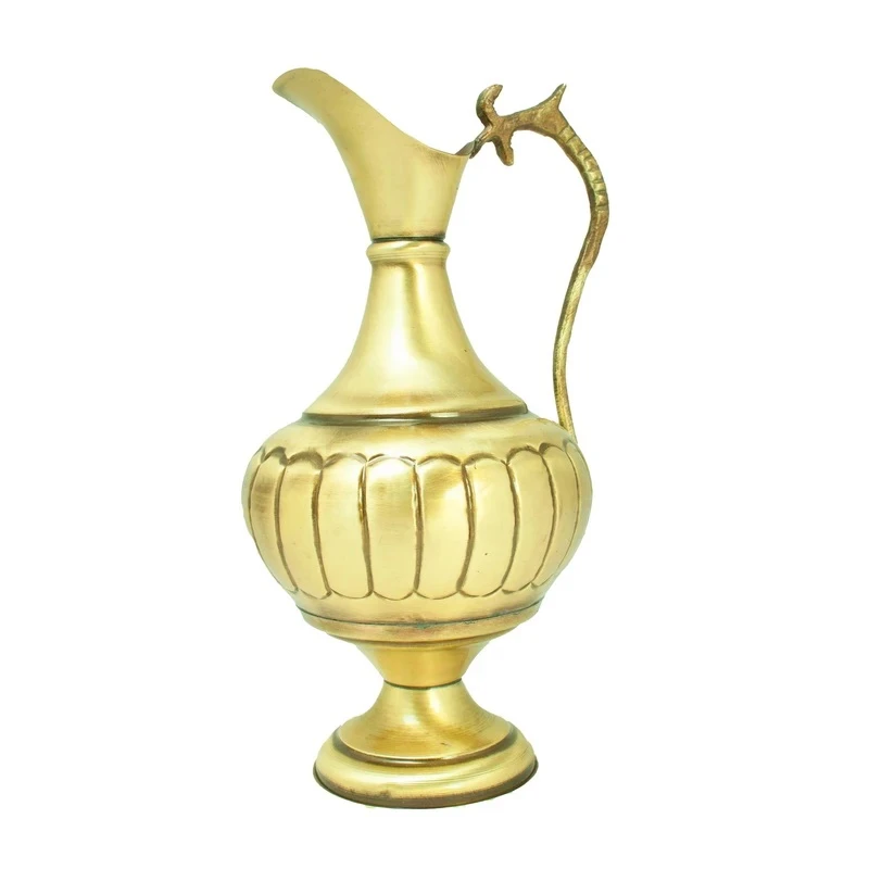 عکس شماره 2 : سرویس سماور ذغالی 16 پارچه برنجی مدل عدسی آتشی طرح عتیق