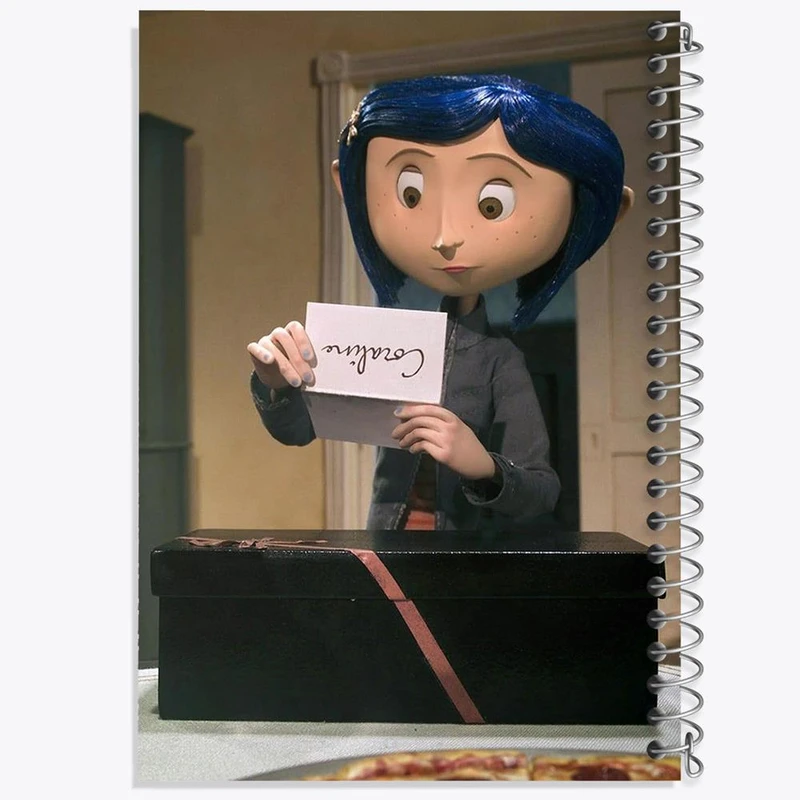 دفتر شطرنجی 50 برگ خندالو طرح کورالاین Coraline کد 20765