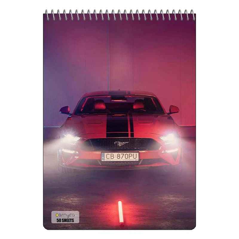 دفتر نقاشی 50 برگ سیمی کارنیکا طرح فورد ماستنگ Ford Mustang کد 44682
