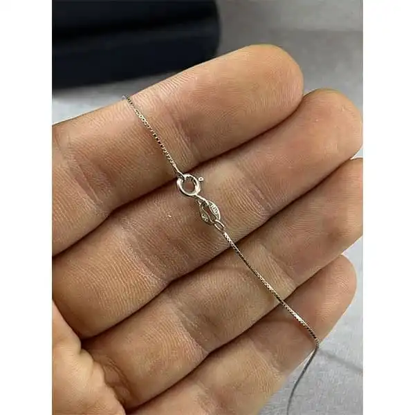 زنجیر نقره زنانه مدل ونیزی ایتالیایی کد 98163