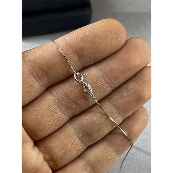 زنجیر نقره زنانه مدل ونیزی ایتالیایی کد 98163