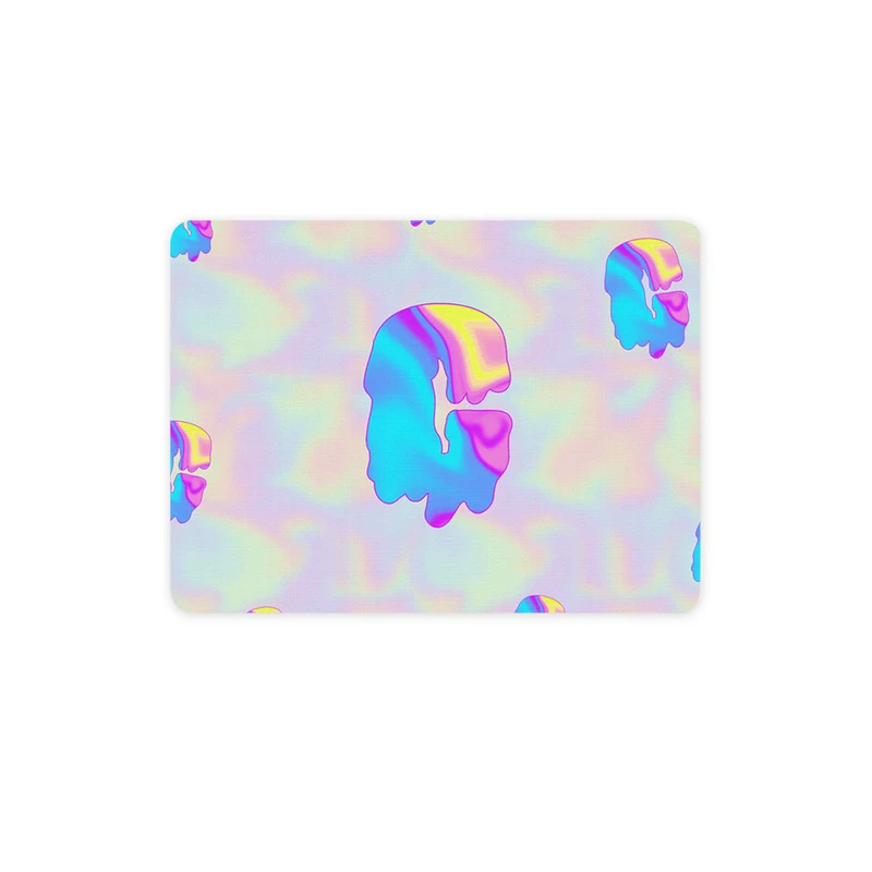 ماوس پد ترمه طراحان ایده مدل حرف C هولوگرامی کد cfp2979