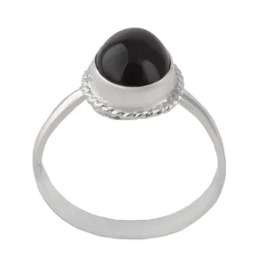 انگشتر نقره زنانه بازرگانی میلادی مدل عقیق کد AW_647