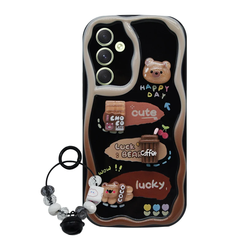 کاور مدل ChocoBear مناسب برای گوشی موبایل سامسونگ Galaxy A34 به همراه آویز