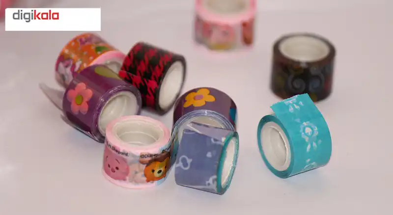 چسب رنگی ملیز مدل قلکی 90 تایی