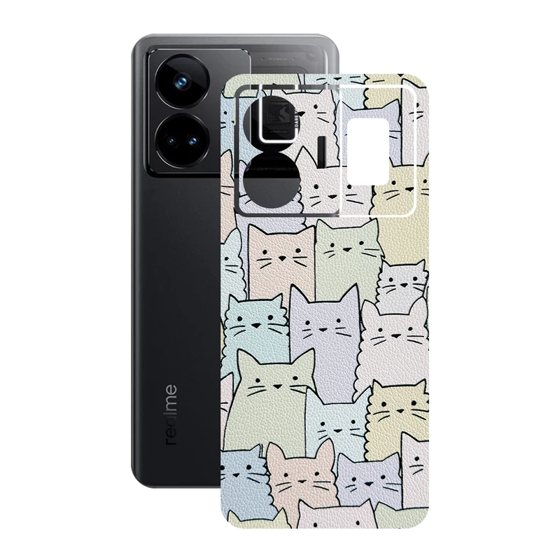 برچسب پوششی ریمکس مدل Leth طرح گربه مناسب برای گوشی موبایل ریلمی GT3