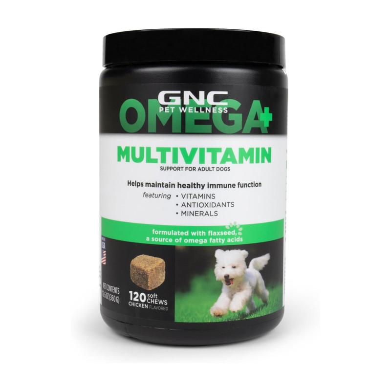 قرص مکمل مولتی ویتامین سگ جی ان سی مدل امگا پلاس 120 عددی