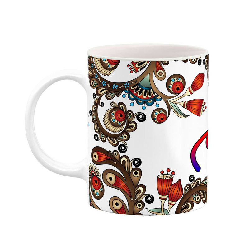 ماگ کاکتی مدل اسم اعظم طرح سنتی گل و بته کد mgh43652