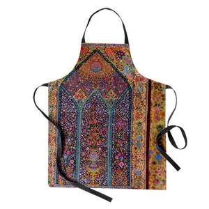 پیش بند آشپزخانه مدوپد طرح قالیچه قم محرابی گلدانی مدل C-Ghom123