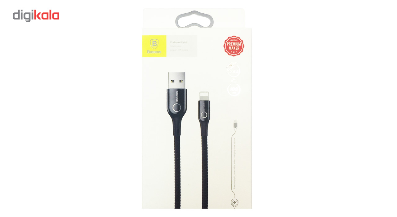 کابل تبدیل USB به Lightning باسئوس مدل C-Shaped به طول 1 متر