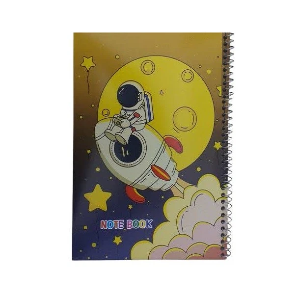 دفتر مشق 50 برگ مدل حاشیه دار طرح فضانورد کد 001