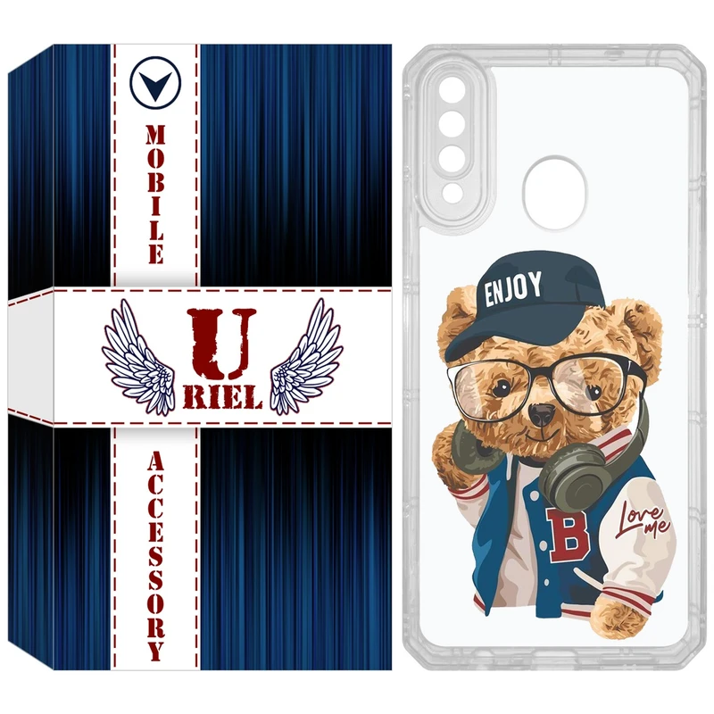 کاور یوریل مدل Clear کد 35 طرح تدی مناسب برای گوشی موبایل سامسونگ Galaxy A20s