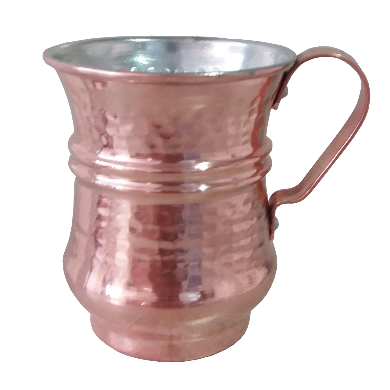 لیوان مسی کمر باریک طرح چکشی