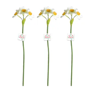 گل مصنوعی جُرجُرگل مدل شاخه گل نرگس بسته 3 عددی