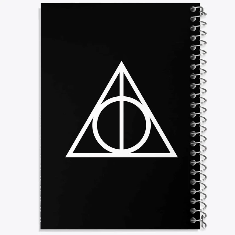 دفتر ژورنال نویسی 50 برگ خندالو مدل نقطه ای طرح هری پاتر یادگاران مرگ کد 24925