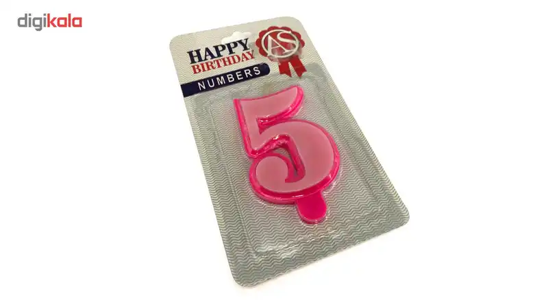 شمع تولد آس مدل عدد 5