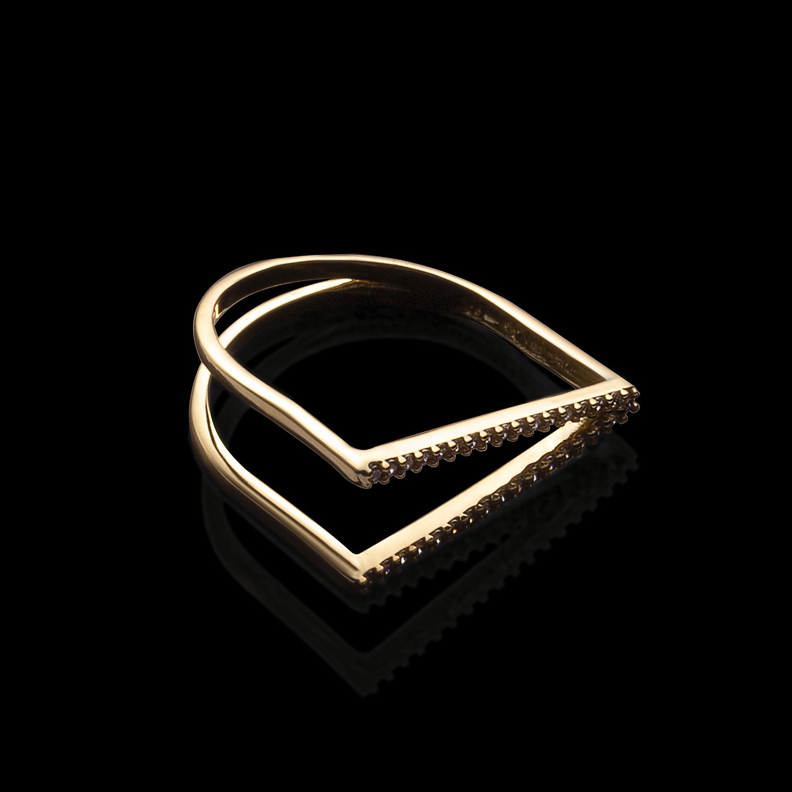 انگشتر طلا 18 عیار زنانه جواهری سون مدل 3351 -  - 2