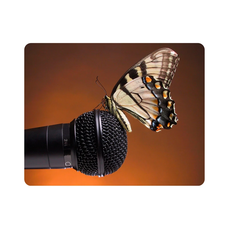 ماوس پد اطلس آبی طرح پروانه و بلندگو  مدل T5871