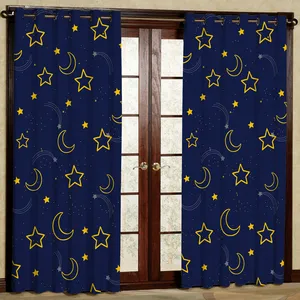 پرده مدل ستاره و ماه هازان پانچی کد 4452 سایز 140x200 سانتی متر