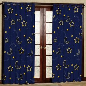 پرده مدل ستاره و ماه هازان پانچی کد 4452 سایز 140x200 سانتی متر