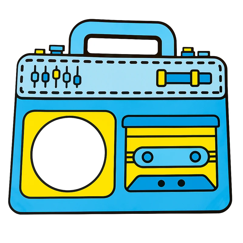 کیسه زیپ دار مدل فانتزی پلاستیکی طرح رادیو مجموعه 5 عددی