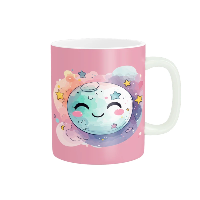 ماگ پادآفرین مدل فانتزی طرح ماه ستاره کهکشان سیاره زحل کد p9740