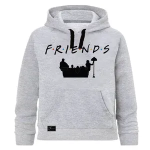 هودی دخترانه مدل Friends کد A01 رنگ طوسی
