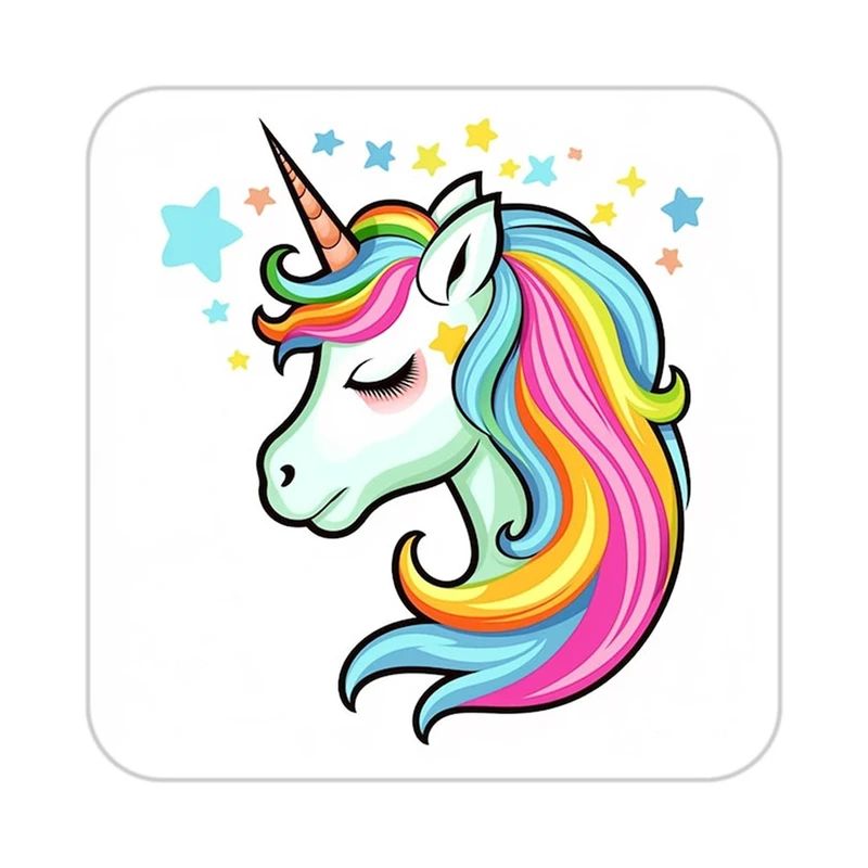 زیر لیوانی کاکتی طرح اسب تک شاخ و یونیکورن مدل mp30163