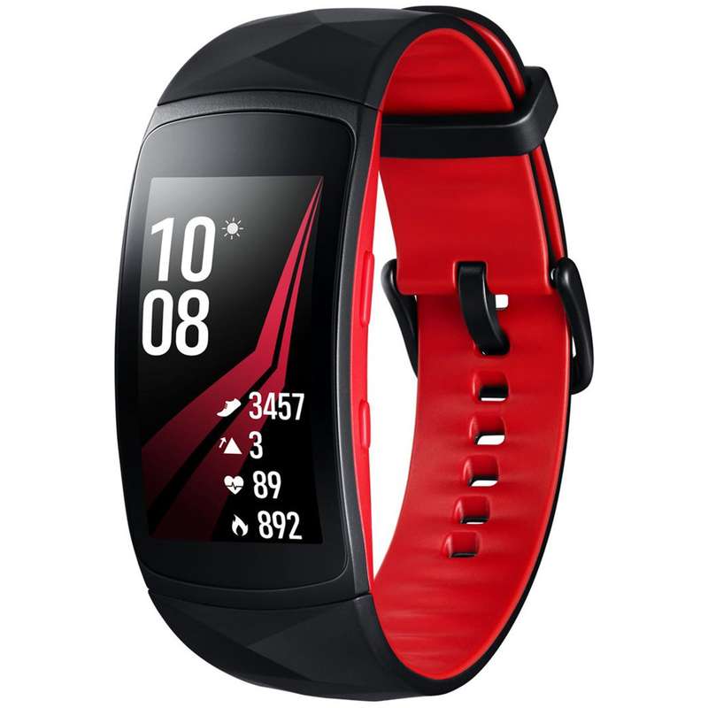 مچ بند هوشمند سامسونگ مدل Gear Fit 2 Pro Red سایز mm 125-165 مچ بند هوشمند سامسونگ مدل Gear Fit 2 Pro Red سایز mm 125-165