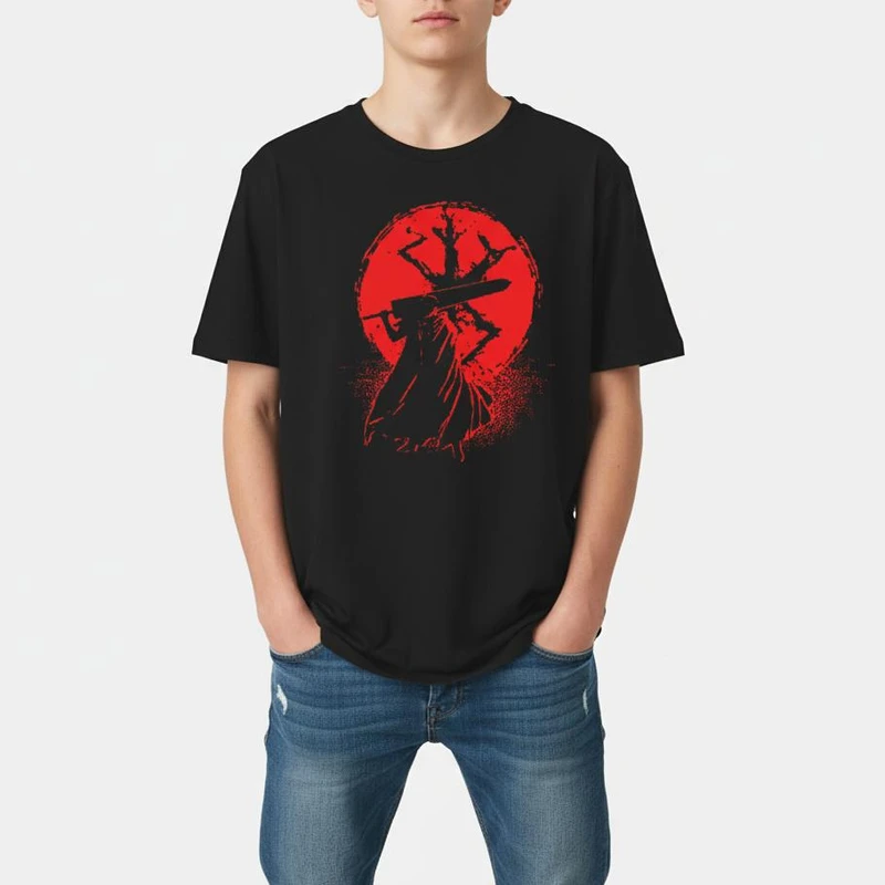 تی شرت آستین کوتاه پسرانه مدل انیمه ای گنگ لش anm263