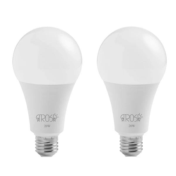 لامپ ال ای دی آتروسا 20 وات مدل حبابی پایه E27 مجموعه 2 عددی