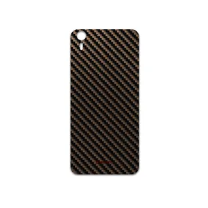 MAHOOT Glossy-Brown-Fiber Cover Sticker for HTC Desire Eye