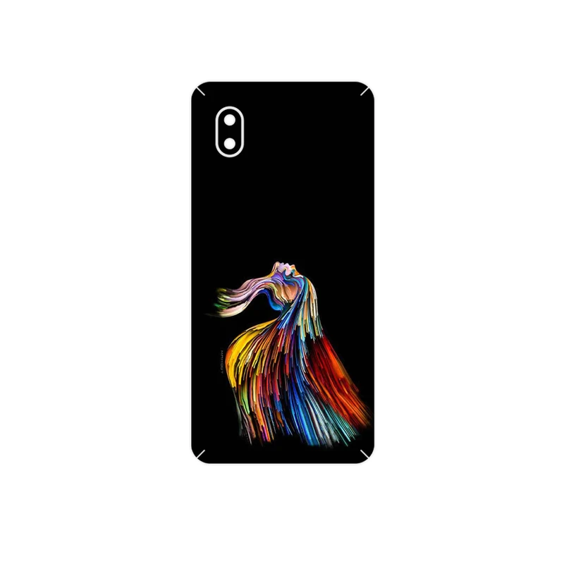 برچسب پوششی ماهوت مدل Rainbow Hair Digital Art مناسب برای گوشی موبایل سامسونگ Galaxy A01 Core