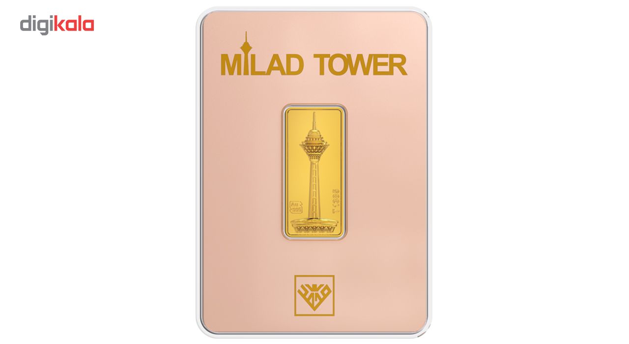 شمش طلا 24 عیار طلای محمد مدل برج میلاد کد RG -  - 2