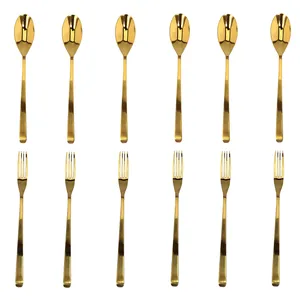 سرویس قاشق و چنگال 12 پارچه ورساچه مدل NEW GOLD