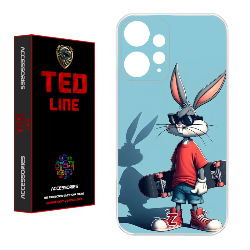 کاور تد لاین طرح خرگوش کد 1107 مناسب برای گوشی موبایل شیائومی Redmi Note 12 4G 