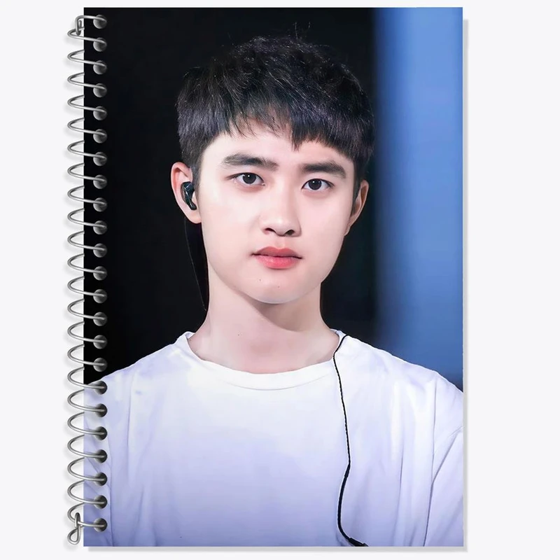 دفتر زبان 50 برگ خندالو مدل دو خط طرح دی او گروه اکسو EXO کد 13370