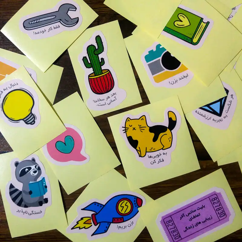 برچسب کاغک مدل پلنر کد 02 بسته 28 عددی