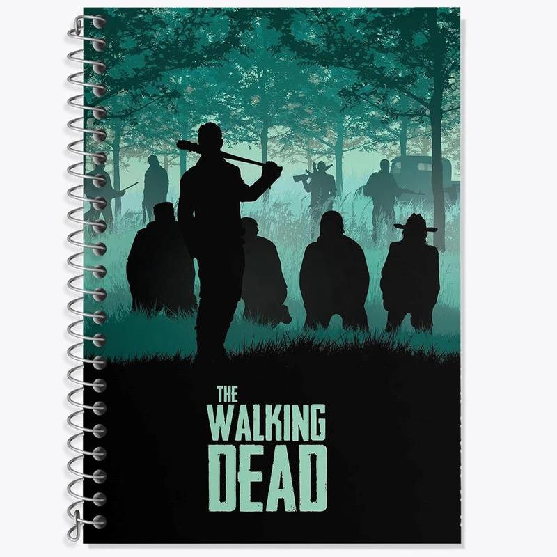 دفتر زبان 50 برگ خندالو مدل سه خط طرح سریال مردگان متحرک The Walking Dead کد 10185