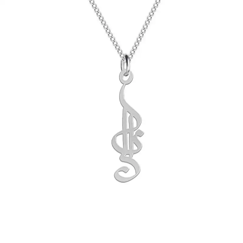 گردنبند نقره زنانه لیردا مدل اسم دلنا gan sss delena63