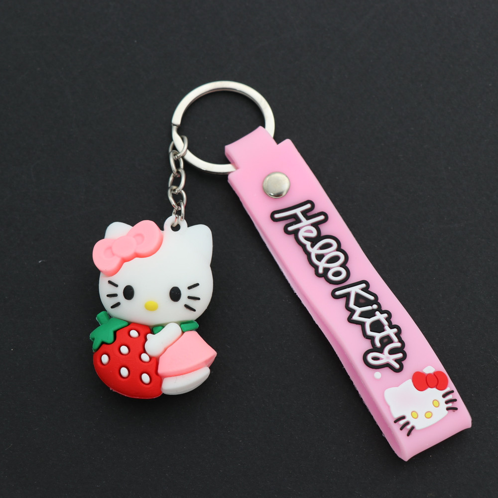 جاکلیدی دخترانه مدل کیتی و توت فرنگی کد 1301 جاکلیدی دخترانه مدل کیتی و توت فرنگی کد 1301