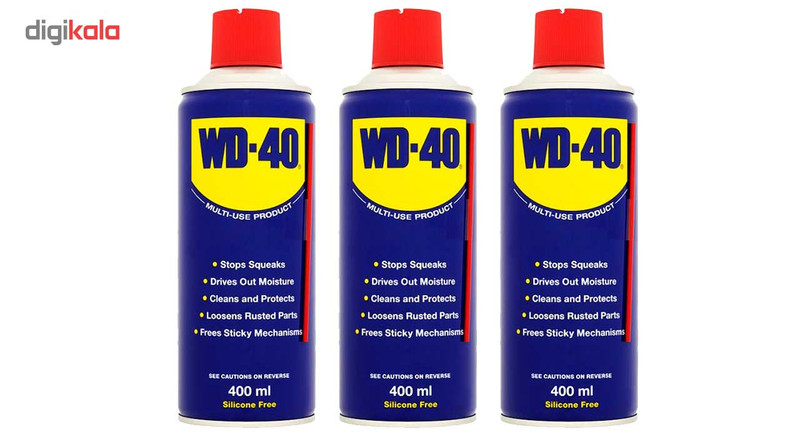 پک اسپری روان کننده WD-40 مدل GUMMY حجم 400 میلی لیتر بسته 3 عددی