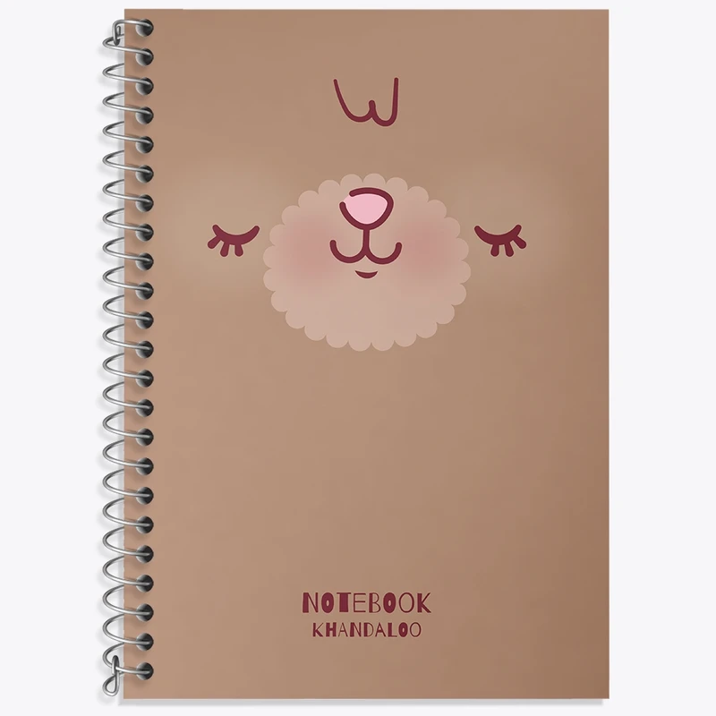 دفتر زبان 50 برگ خندالو مدل دو خط طرح لاما کیوت کد N1562