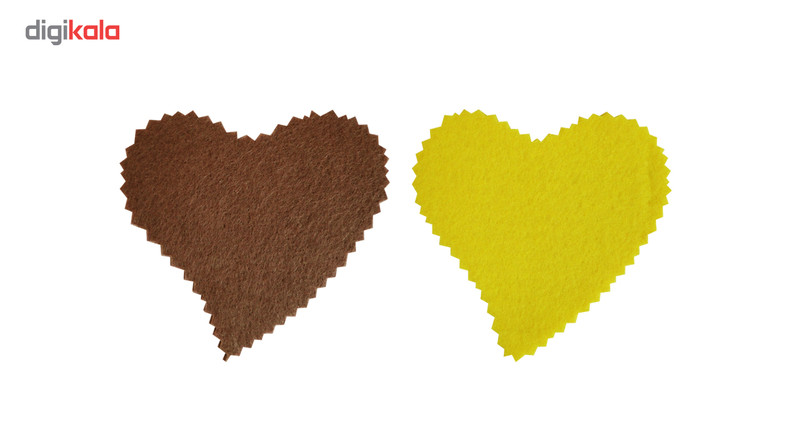 ظرف عسل خوری مدل سرامیکی کد H301 همراه دو عدد زیر لیوانی نمدی طرح قلب